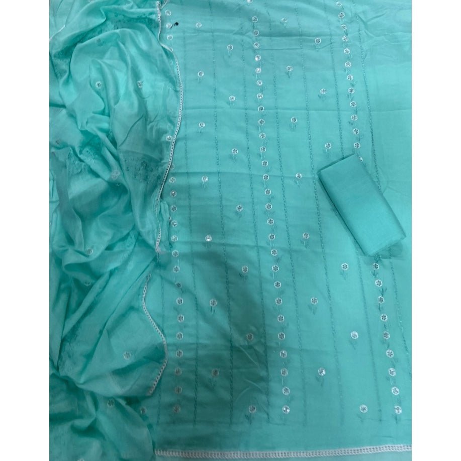 Premium Chikankari Pure Cotton Suit Set - Yanchi