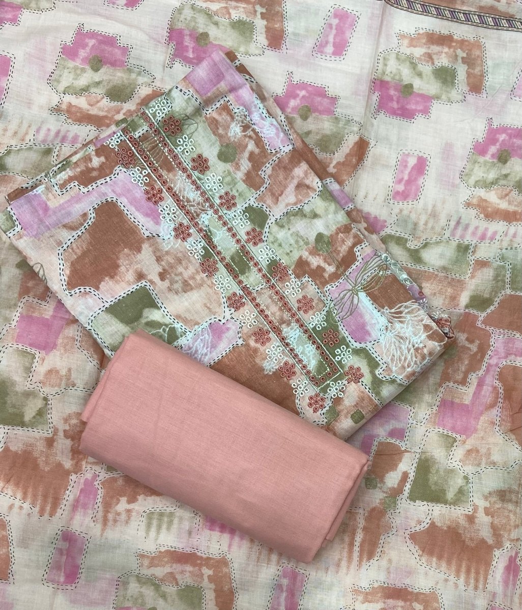 Premium Chikankari Pure Cotton Suit Set - Yanchi