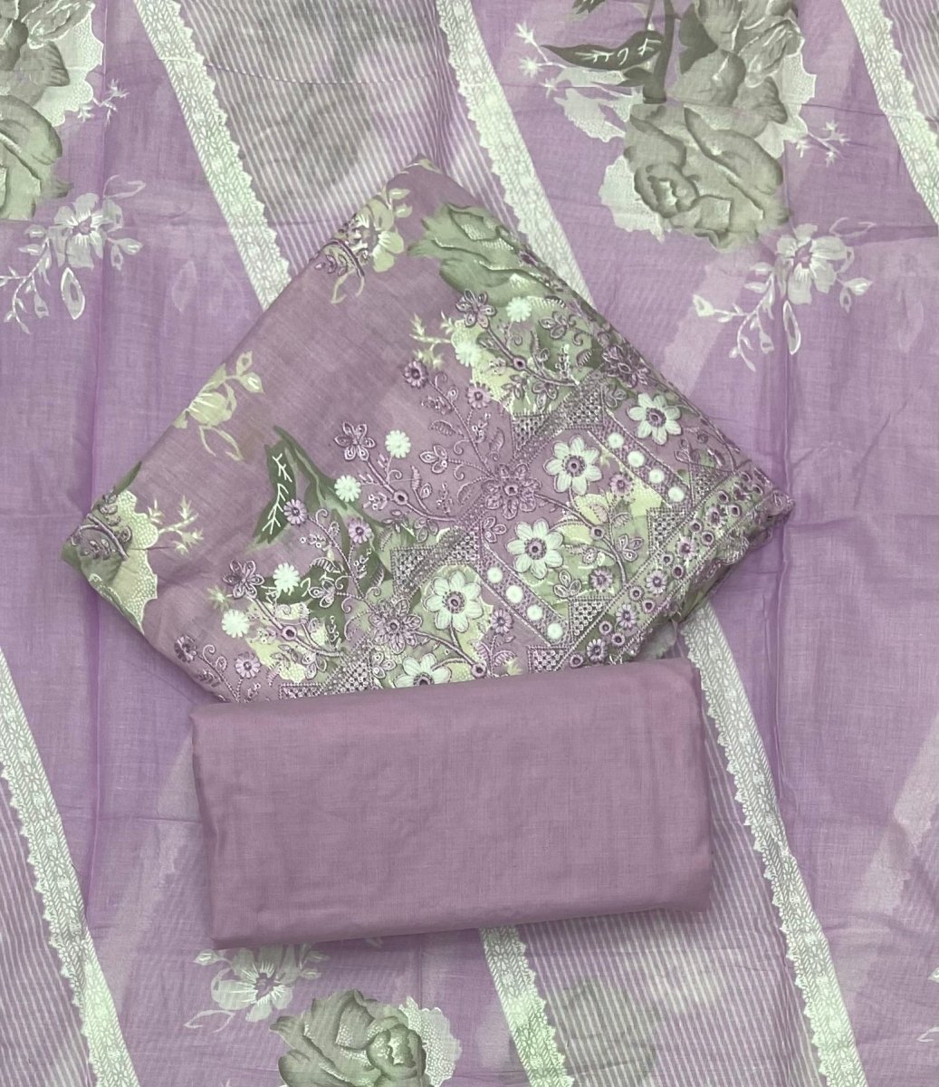 Premium Chikankari Pure Cotton Suit Set - Yanchi
