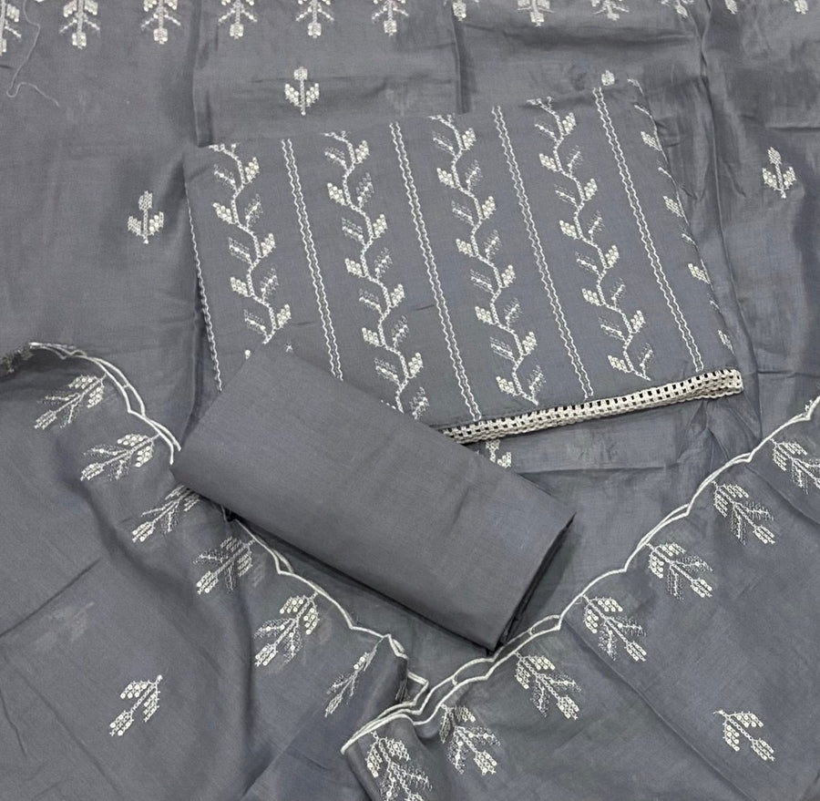Premium Chikankari Pure Cotton Suit Set - Yanchi