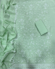 Premium Chikankari Pure Cotton Suit Set - Yanchi