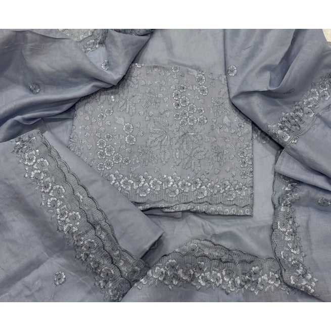 Premium Chikankari Pure Cotton Suit Set - Yanchi