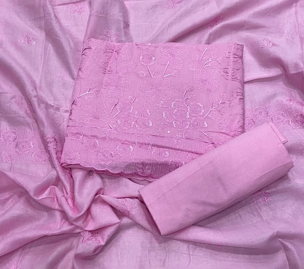 Premium Chikankari Pure Cotton Suit Set - Yanchi