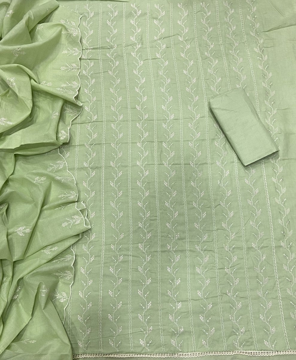 Premium Chikankari Pure Cotton Suit Set - Yanchi