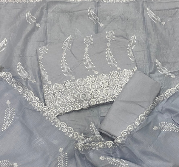 Premium Chikankari Pure Cotton Suit Set - Yanchi