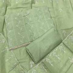 Premium Chikankari Pure Cotton Suit Set - Yanchi