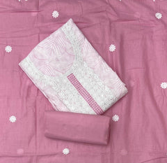 Premium Chikankari Pure Cotton Suit Set - Yanchi