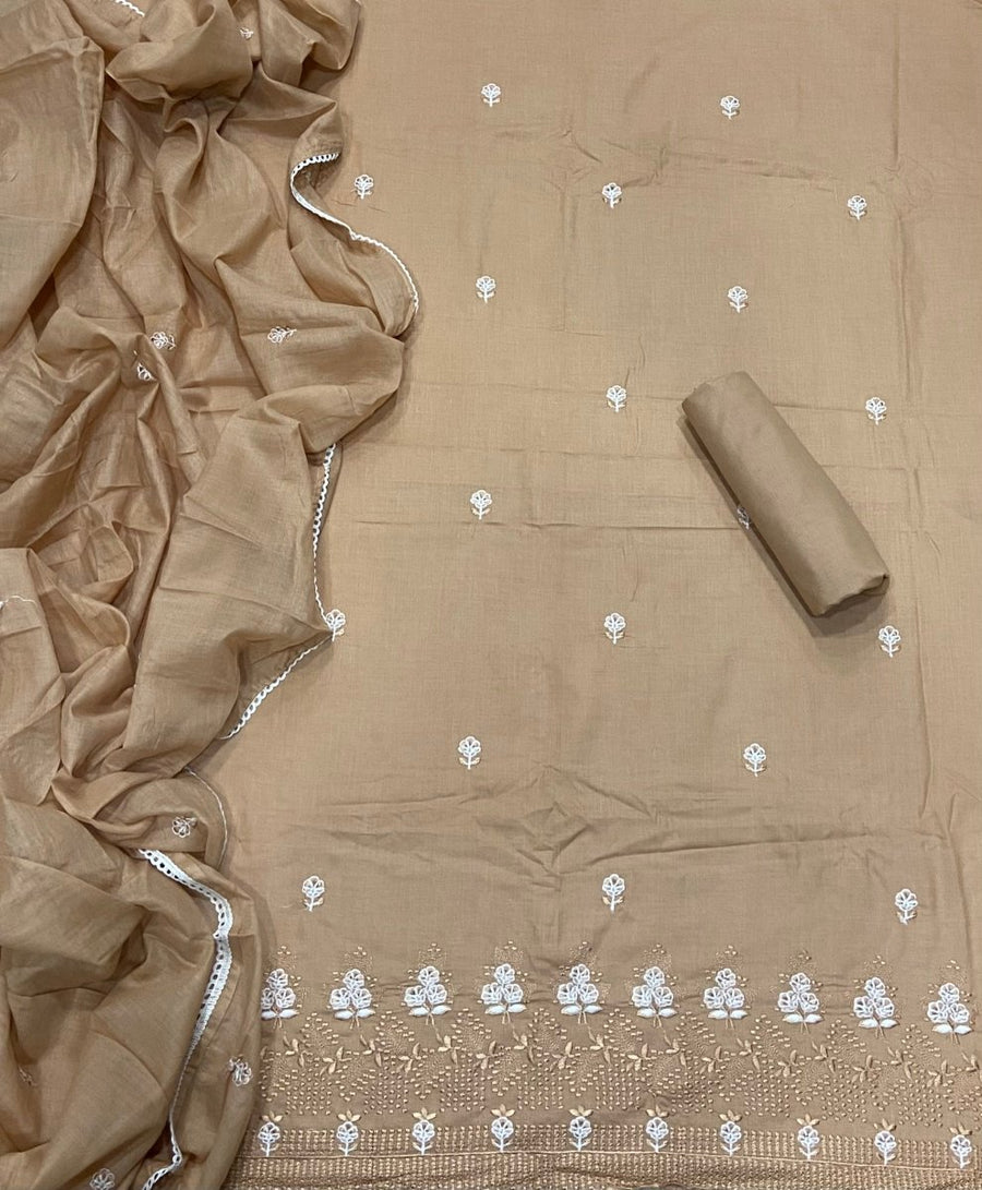 Premium Chikankari Pure Cotton Suit Set - Yanchi