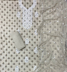 Premium Chikankari Pure Cotton Suit Set - Yanchi
