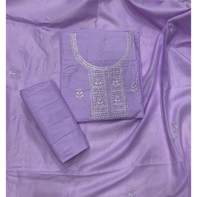 Premium Chikankari Pure Cotton Suit Set - Yanchi