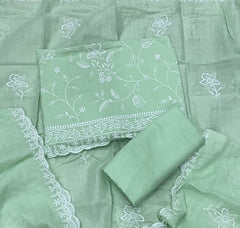 Premium Chikankari Pure Cotton Suit Set - Yanchi
