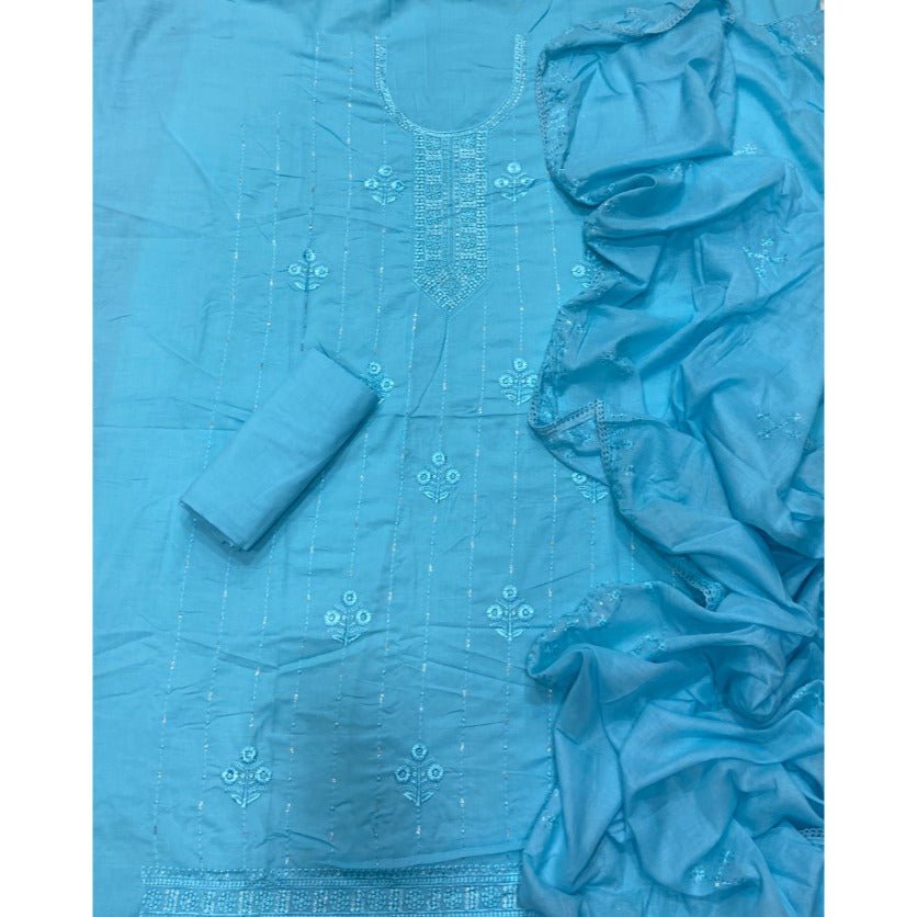 Premium Chikankari Pure Cotton Suit Set - Yanchi