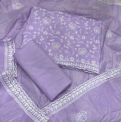 Premium Chikankari Pure Cotton Suit Set - Yanchi