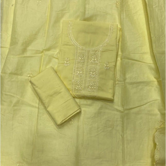 Premium Chikankari Pure Cotton Suit Set - Yanchi