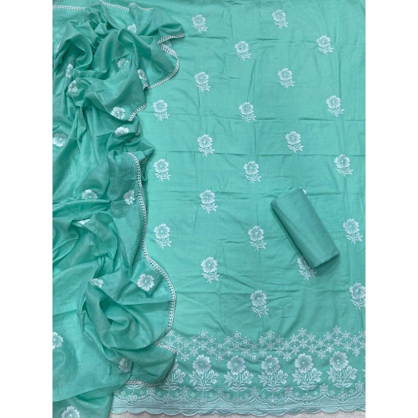 Premium Chikankari Pure Cotton Suit Set - Yanchi