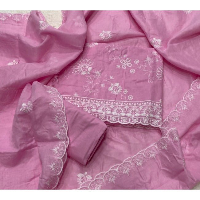 Premium Chikankari Pure Cotton Suit Set - Yanchi
