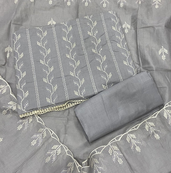 Premium Chikankari Pure Cotton Suit Set - Yanchi