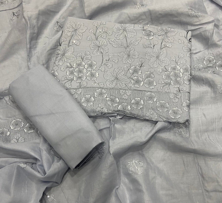 Premium Chikankari Pure Cotton Suit Set - Yanchi