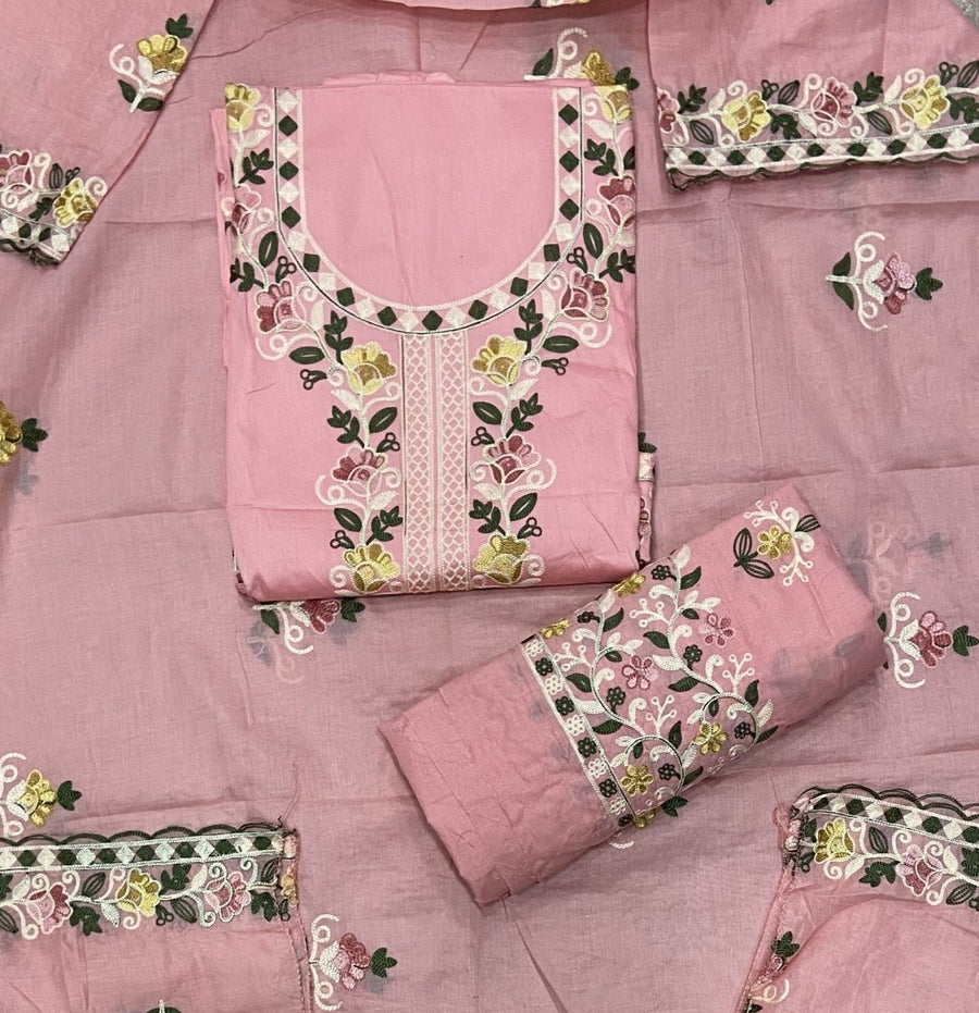 Premium Chikankari Pure Cotton Suit Set - Yanchi