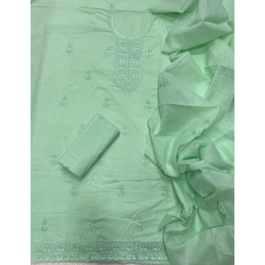 Premium Chikankari Pure Cotton Suit Set - Yanchi