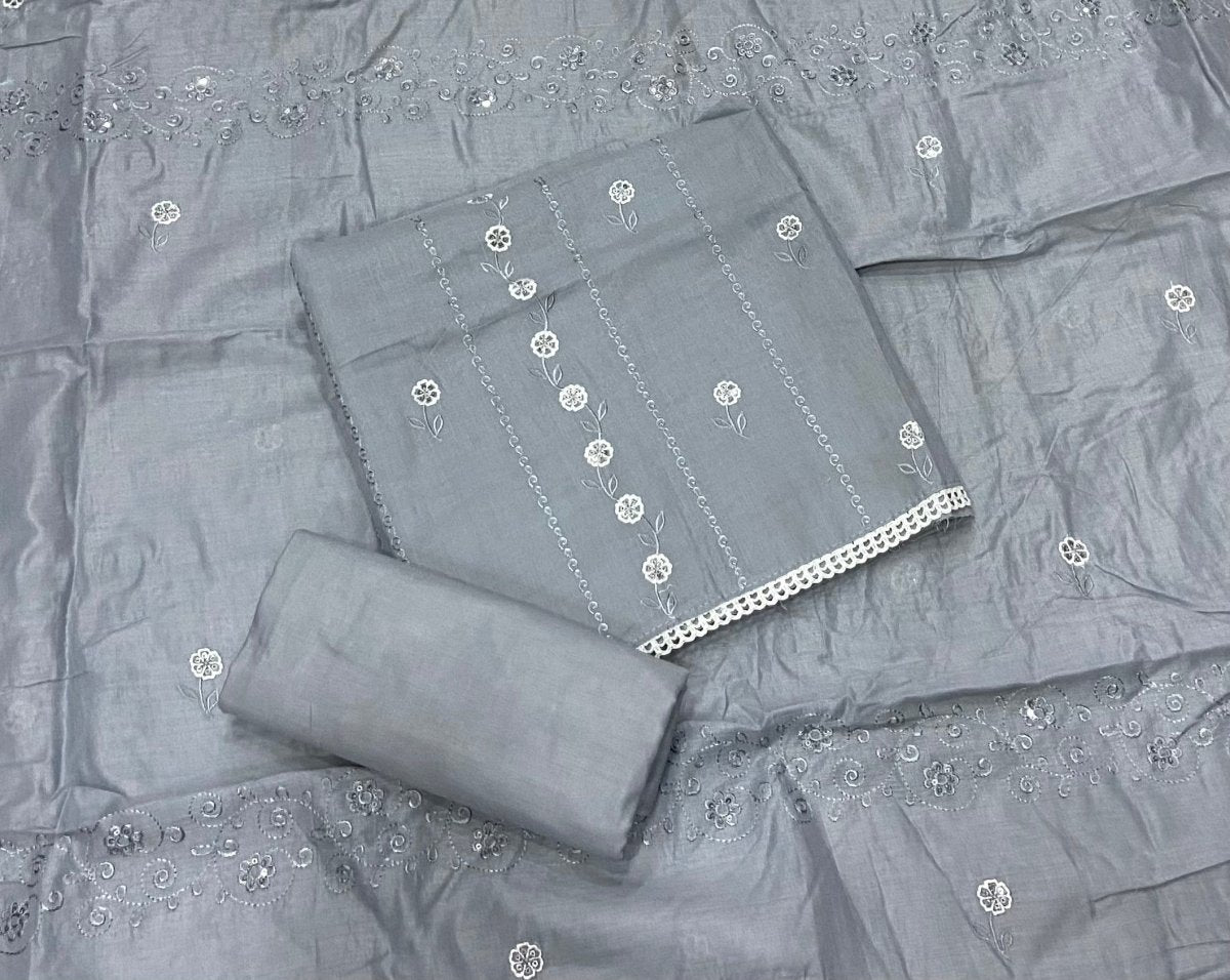 Premium Chikankari Pure Cotton Suit Set - Yanchi