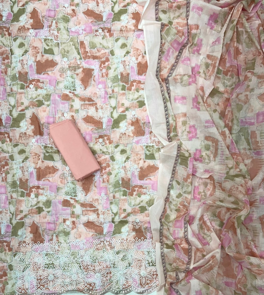 Premium Chikankari Pure Cotton Suit Set - Yanchi