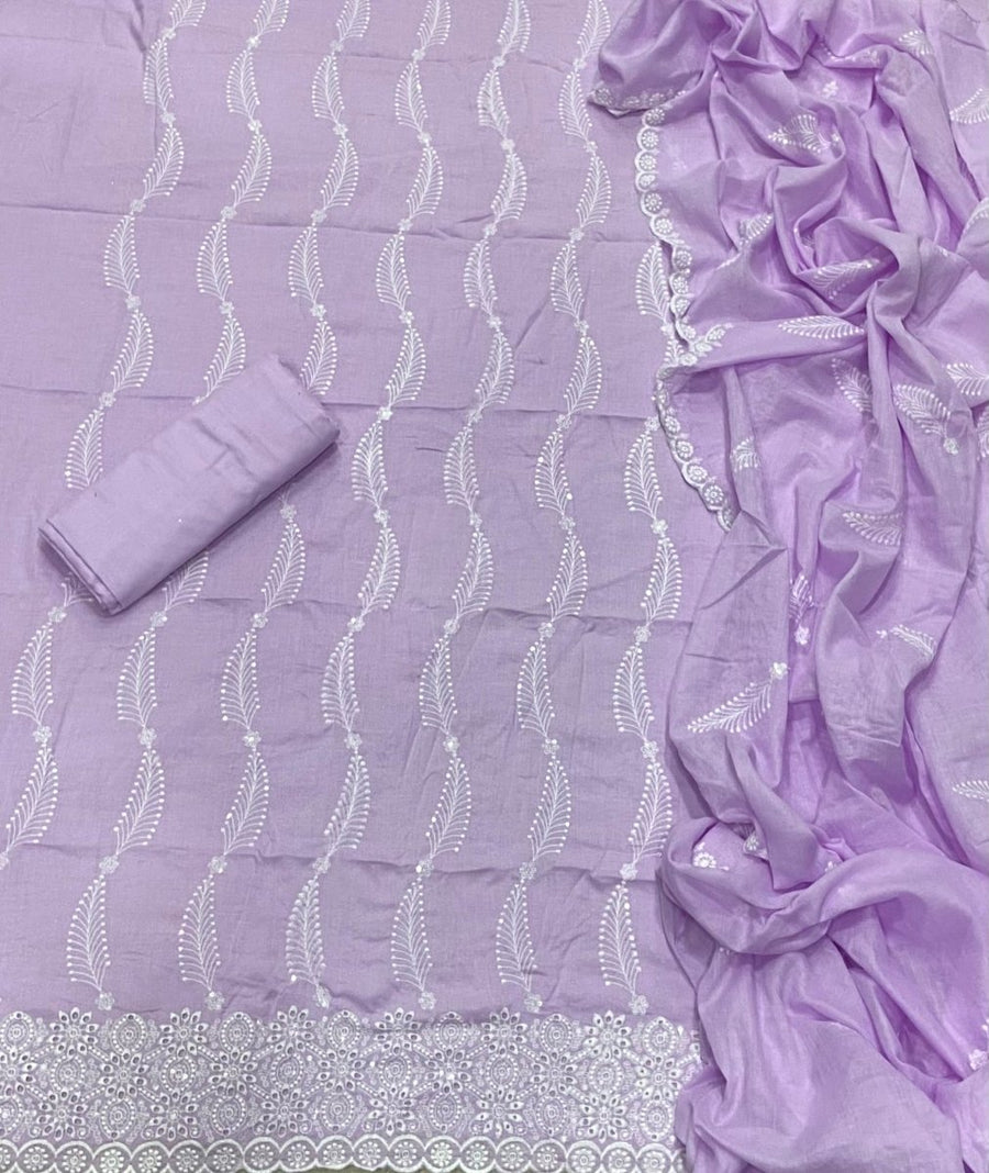 Premium Chikankari Pure Cotton Suit Set - Yanchi