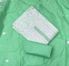 Premium Chikankari Pure Cotton Suit Set - Yanchi