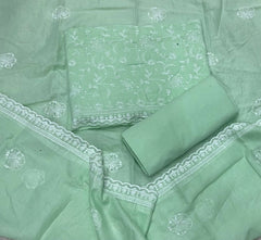 Premium Chikankari Pure Cotton Suit Set - Yanchi