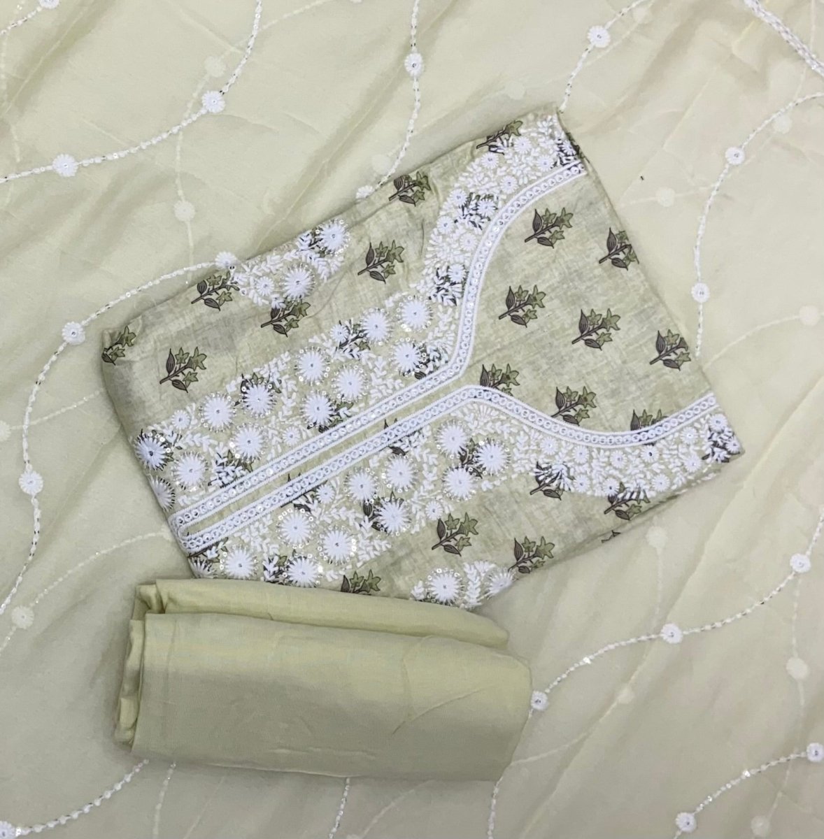 Premium Chikankari Pure Cotton Suit Set - Yanchi