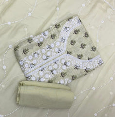 Premium Chikankari Pure Cotton Suit Set - Yanchi