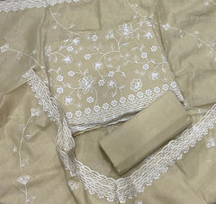 Premium Chikankari Pure Cotton Suit Set - Yanchi