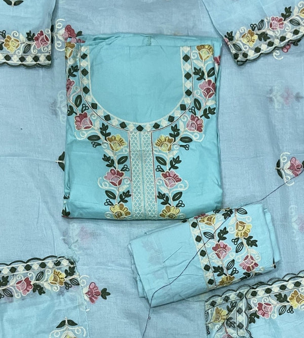 Premium Chikankari Pure Cotton Suit Set - Yanchi