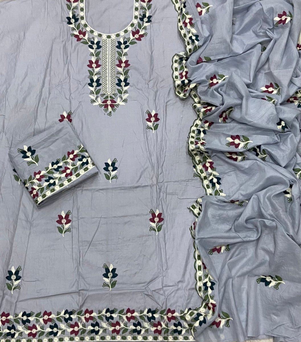 Premium Chikankari Pure Cotton Suit Set - Yanchi