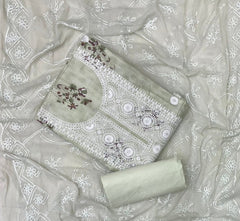 Premium Chikankari Pure Cotton Suit Set - Yanchi