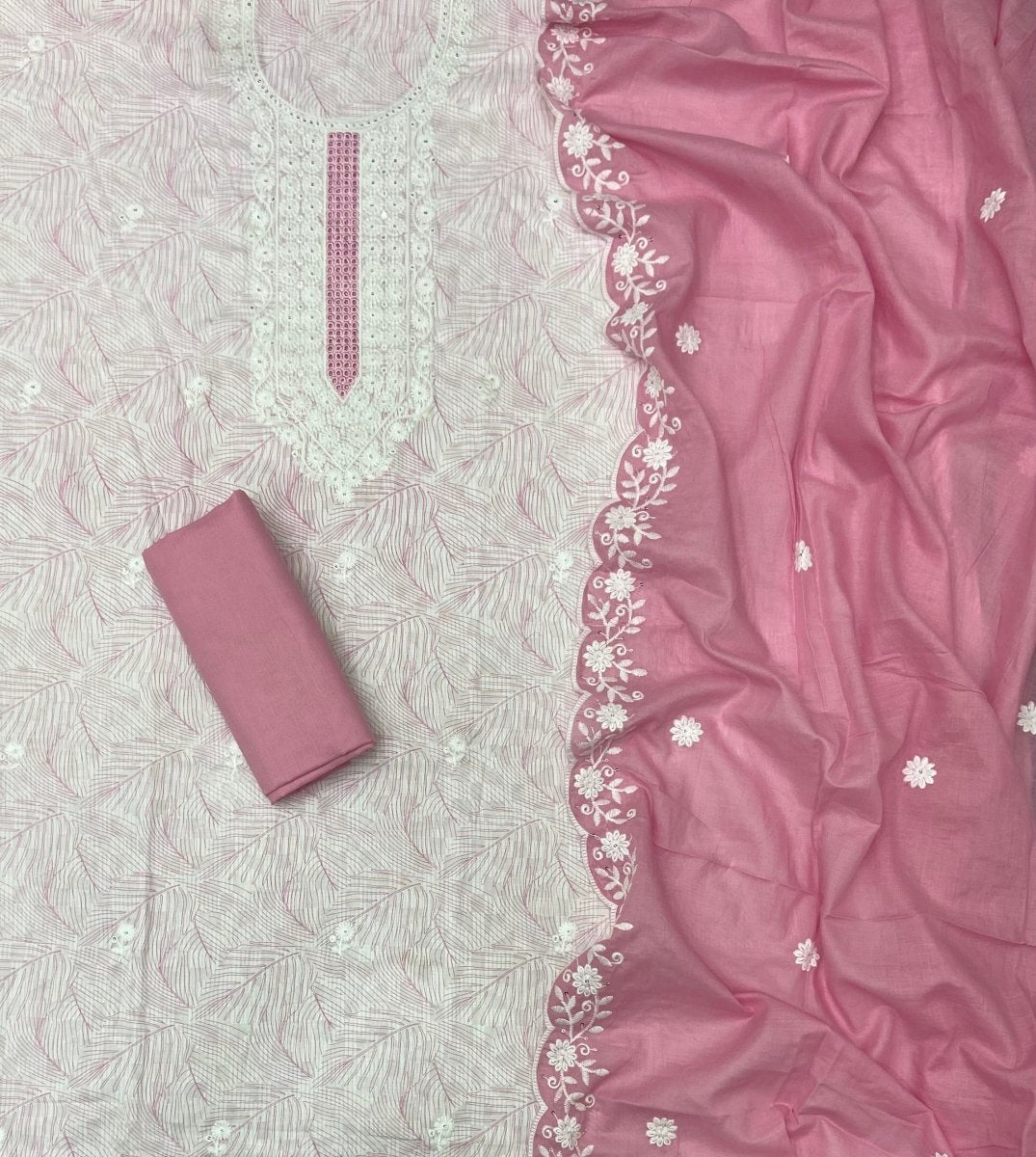 Premium Chikankari Pure Cotton Suit Set - Yanchi