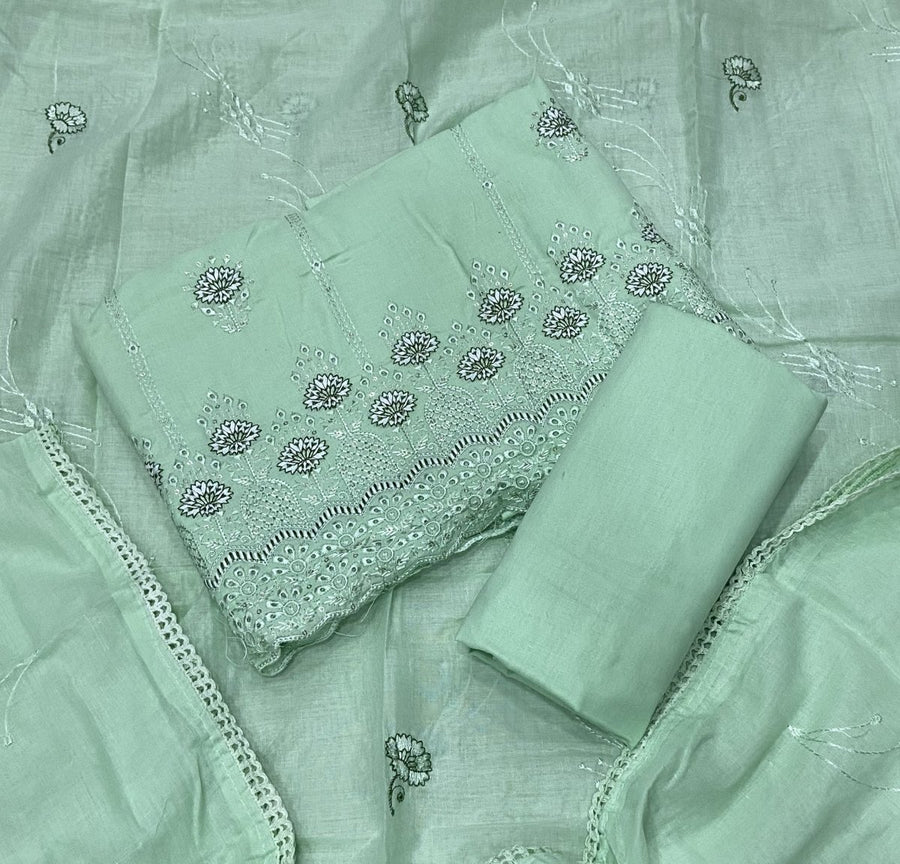 Premium Chikankari Pure Cotton Suit Set - Yanchi
