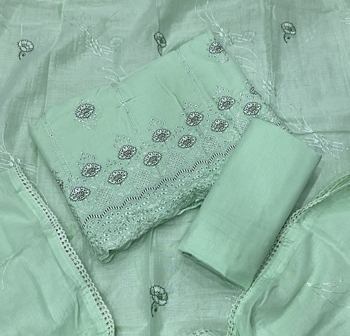 Premium Chikankari Pure Cotton Suit Set - Yanchi