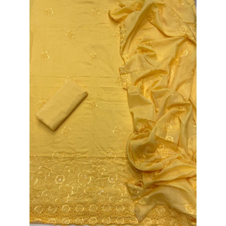 Premium Chikankari Pure Cotton Suit Set - Yanchi