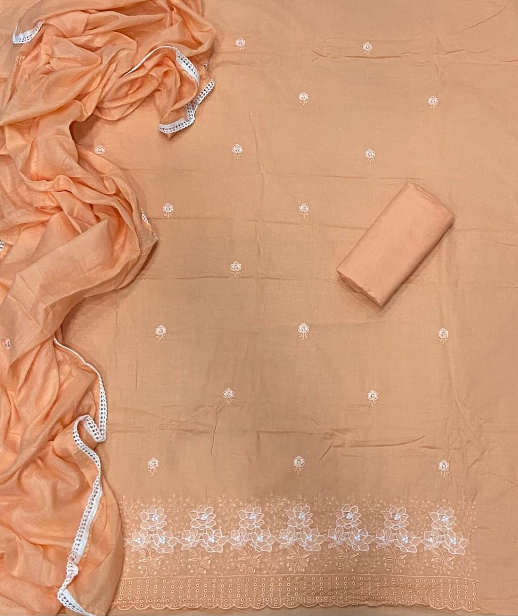 Premium Chikankari Pure Cotton Suit Set - Yanchi