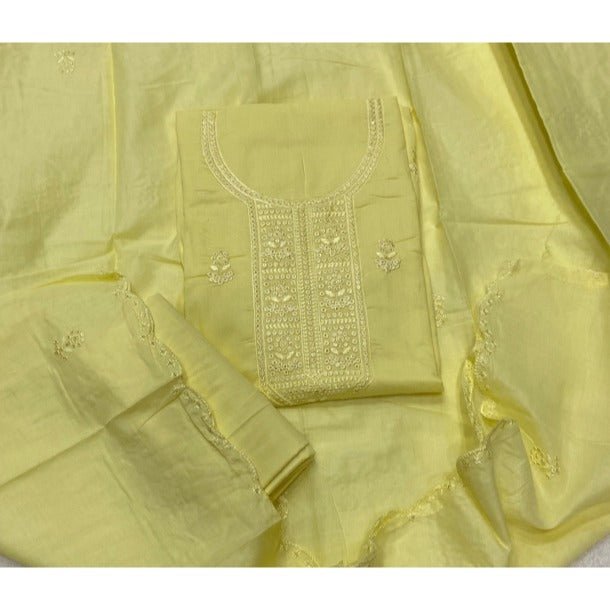 Premium Chikankari Pure Cotton Suit Set - Yanchi