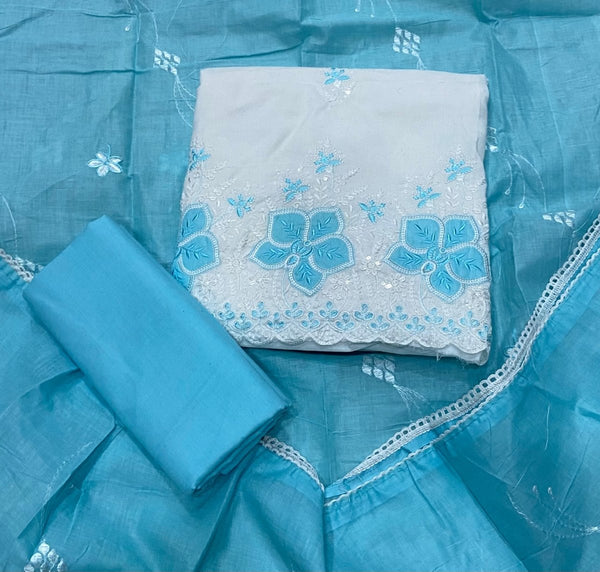 Premium Chikankari Pure Cotton Suit Set - Yanchi