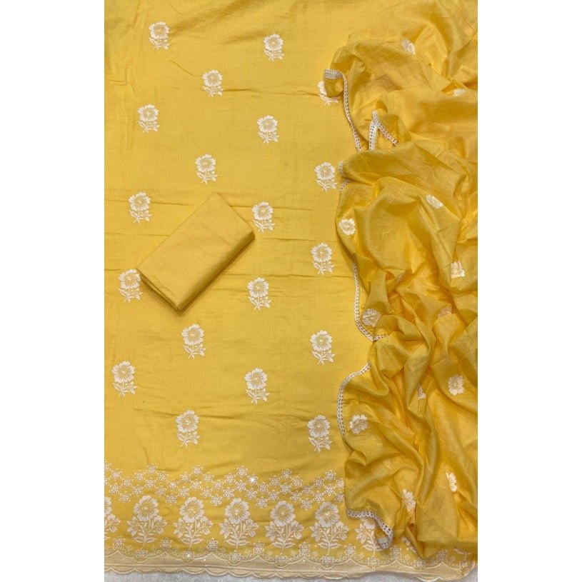Premium Chikankari Pure Cotton Suit Set - Yanchi
