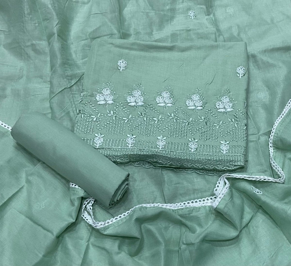 Premium Chikankari Pure Cotton Suit Set - Yanchi