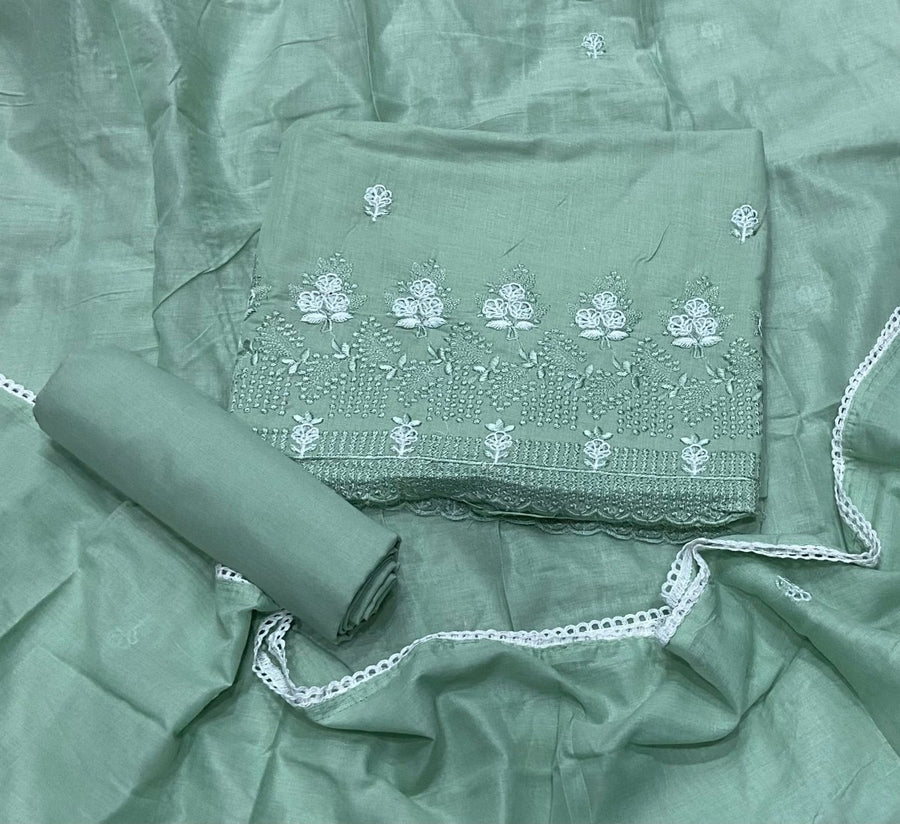 Premium Chikankari Pure Cotton Suit Set - Yanchi