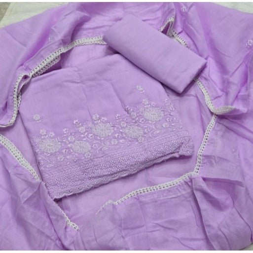 Premium Chikankari Pure Cotton Suit Set - Yanchi