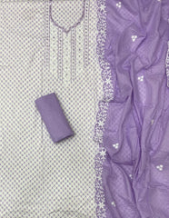 Premium Chikankari Pure Cotton Suit Set - Yanchi