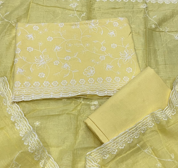Premium Chikankari Pure Cotton Suit Set - Yanchi