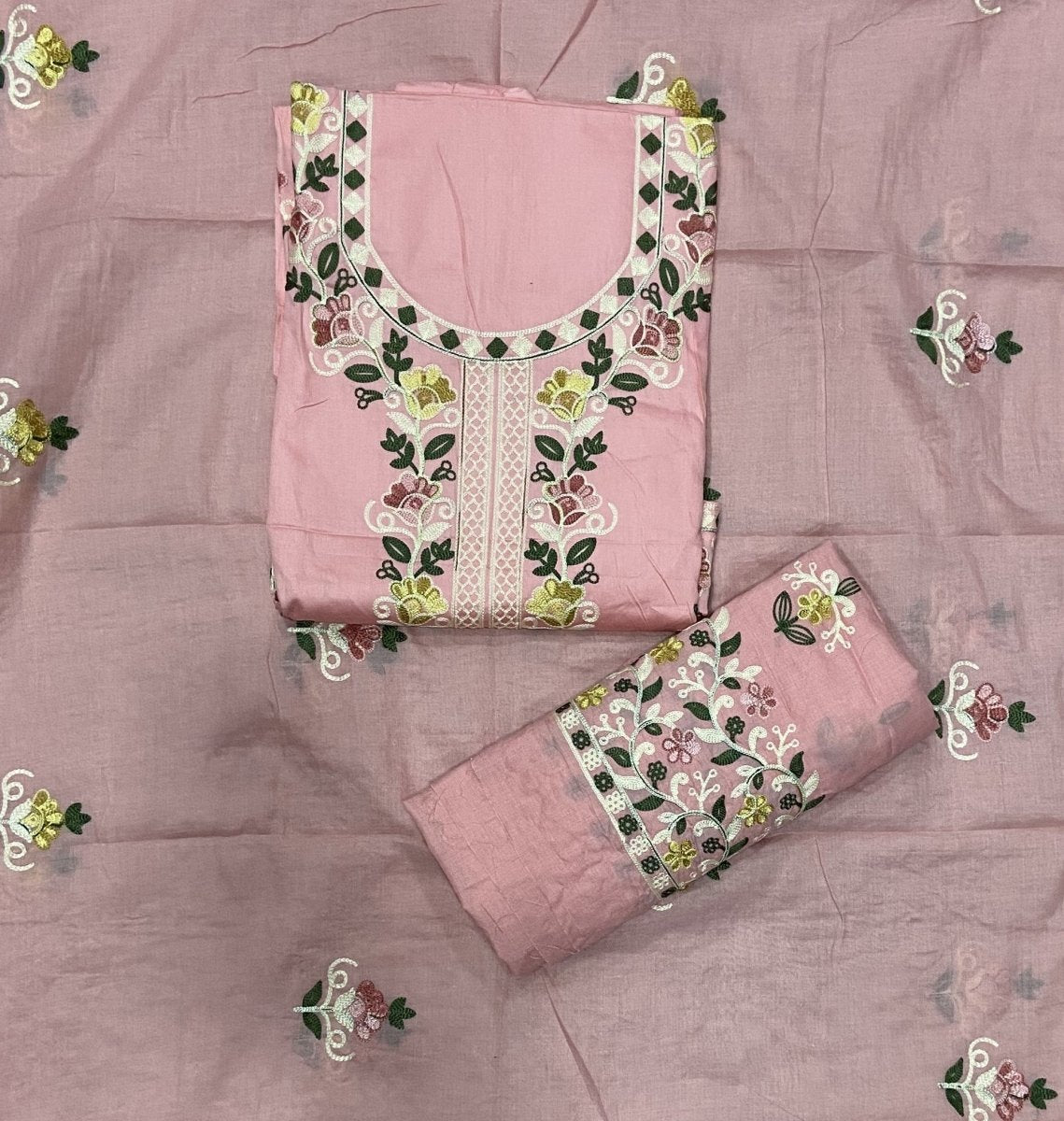 Premium Chikankari Pure Cotton Suit Set - Yanchi