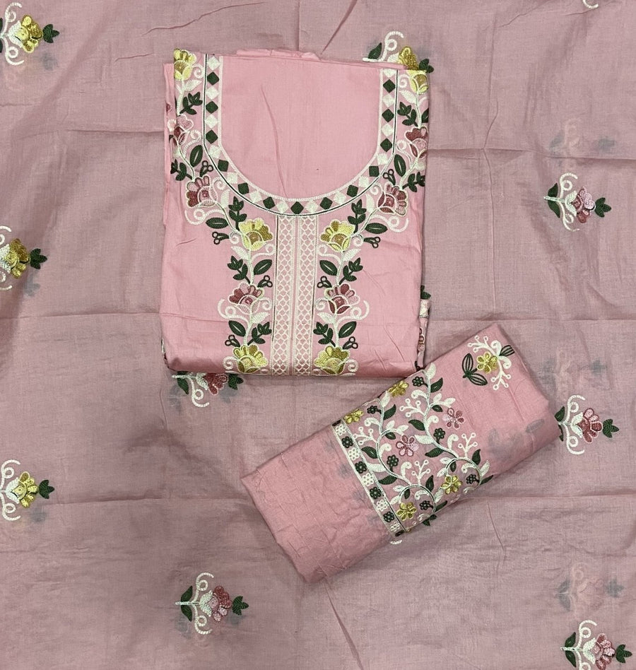 Premium Chikankari Pure Cotton Suit Set - Yanchi